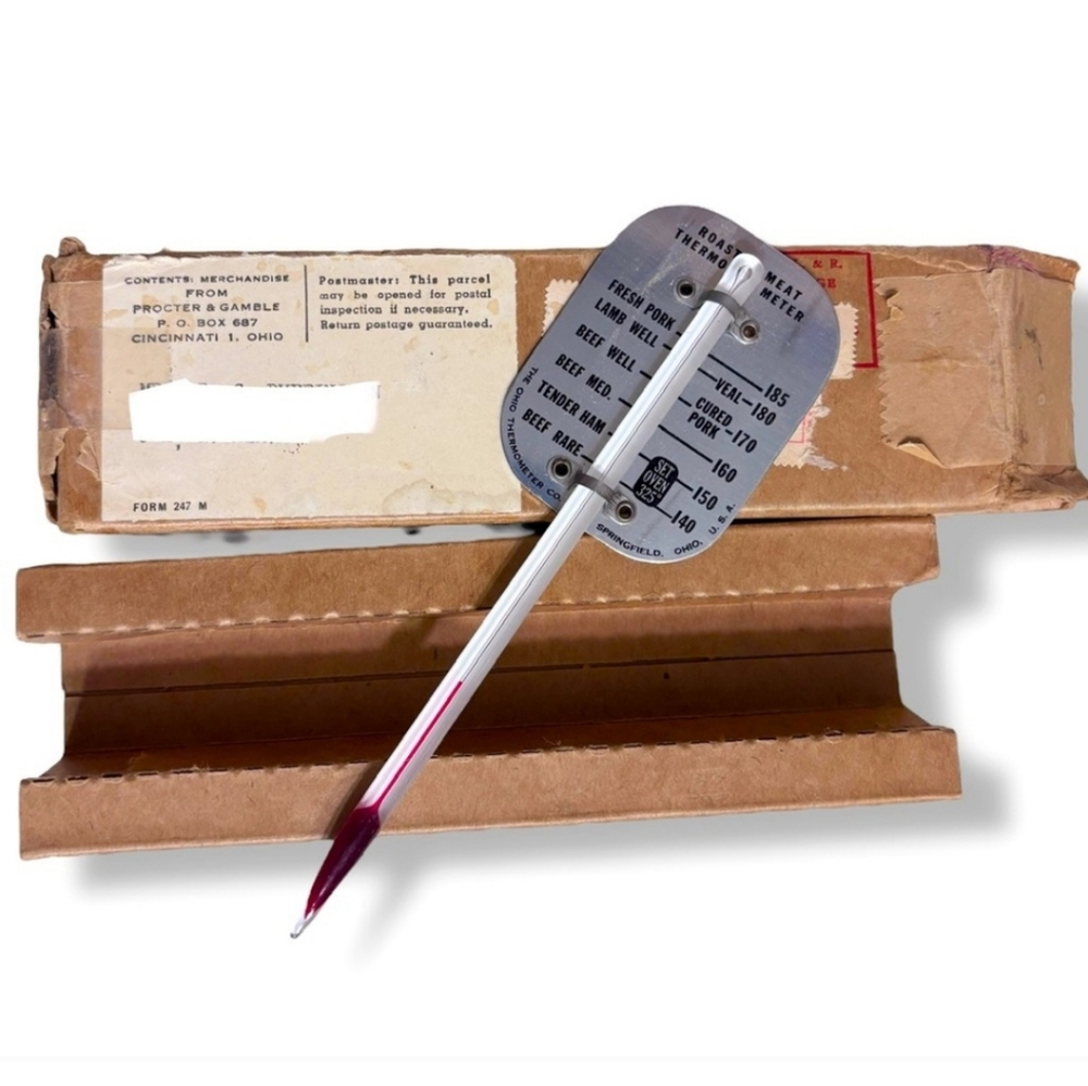 VINTAGE Roasted Meat Thermometer by The Ohio Thermometer Co.